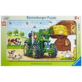Puzzle tractor la ferma 15 piese