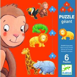 Puzzle gigant Djeco animale sălbatice