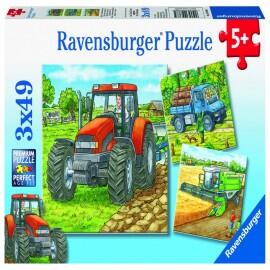 Puzzle utilaje agricole 3x49 piese
