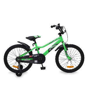 Bicicleta pentru copii cu roti ajutatoare Byox Prince Green 20 inch