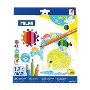Set 12 creioane colorate Maxi - Milan