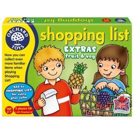 Joc educativ in limba engleza Lista de cumparaturi Fructe si legume
