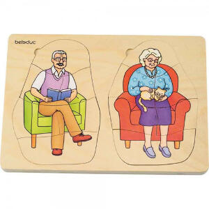 Puzzle Stratificat Bunica si Bunicul