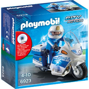 Set Playmobil City Action Police, Motocicleta Politiei cu Led