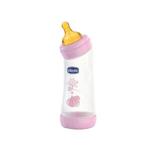 Biberon Chicco WellBeing PP in unghi girl 250ml t.c. flux normal 0+luni 0BPA