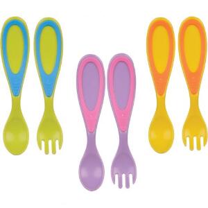 Set tacamuri lingura si furculita - diverse culori