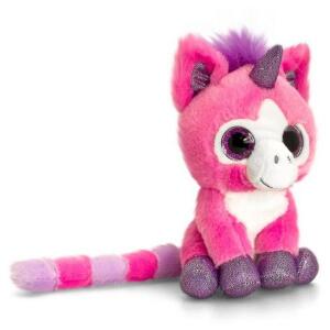 Unicorn de plus Roz cu ochi stralucitori 14 cm Keel Toys