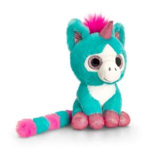 Unicorn de plus Turquoise cu ochi stralucitori 14 cm Keel Toys