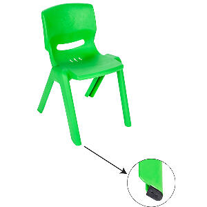 Scaunel cu spatar pentru copii Happy Chair Verde