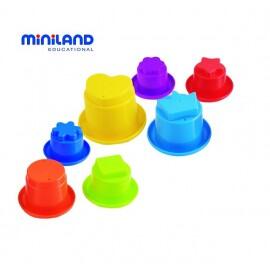 Miniland - Piramida din cupe pentru bebelusi