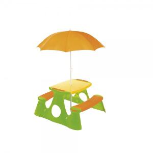 Masuta picnic pentru copii Paradiso Toys cu umbrela