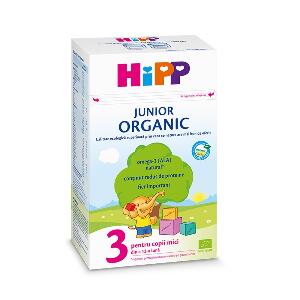 Lapte de crestere Junior Organic Hipp 3, 500 g, 12 luni+