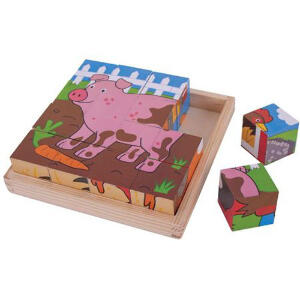 Puzzle Cubic - Animalute de la Ferma