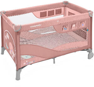 Patut pliabil Baby Design cu 2 nivele Dream Regular 08 Pink 2019
