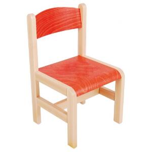 Scaun portocaliu din lemn masura 3 pentru gradinita