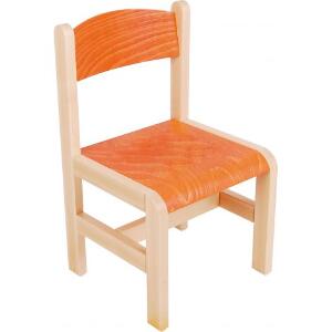 Scaun portocaliu din lemn PF masura 3 pentru gradinita