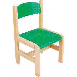 Scaun verde din lemn PF masura 2 pentru gradinita