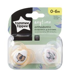 Set suzete ortodontice Anytime Tommee Tippee 0-6 luni tigrut portocaliu