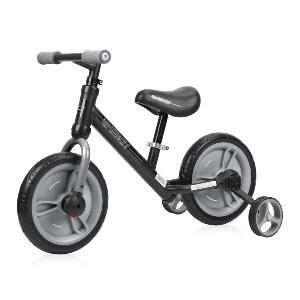 Bicicleta de tranzitie 2 in 1 Energy cu pedale si roti auxiliare Black Grey