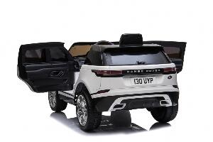 Masinuta electrica Range Rover Velar cu scaun de piele white