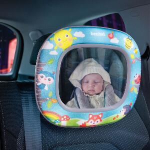 Oglinda muzicala auto pentru supraveghere copil Benbat Forest Fun