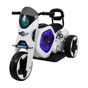 Tricicleta electrica DHS, alb cu negru