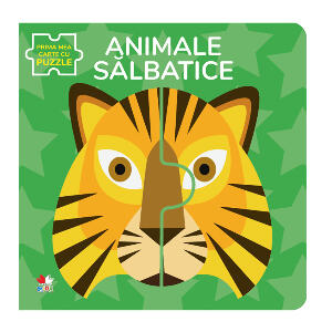 Carte Editura Litera, Animale salbatice, Carte cu puzzle