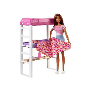 Set papusa Barbie si accesorii dormitor, FXG52