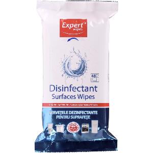 Servetele dezinfectante pentru suprafete Expert Wipes, 48 buc