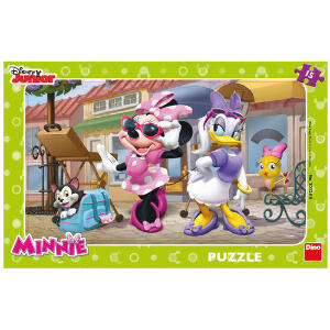 Puzzle Minnie si Daisy la Paris 15 Piese