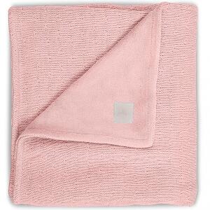 Paturica bebe 2 fete Soft 100x150 cm tricot fleece roz corai
