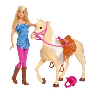Set de joaca Barbie, Papusa si calut