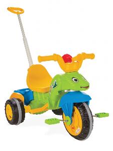 Tricicleta cu maner parental Pilsan Caterpillar verde