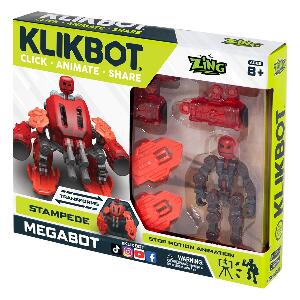 Set Figurina Robot articulat transformabil KlikBot Megabots Stampede, Red