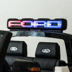 Masinuta electrica cu roti din cauciuc Ford Raptor Police alb