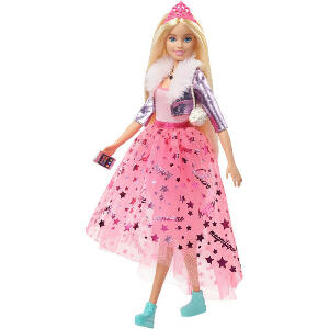 Papusa Barbie by Mattel Modern Princess Theme Roz cu Accesorii