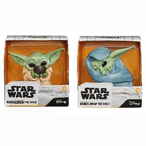 Set 2 figurine Star Wars, Baby Yoda, The Child, Soup Blanket, 5 cm