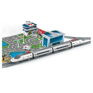 Set de Joaca Trenulet Electric High Speed RENFE cu Statie, Tunel si Oras