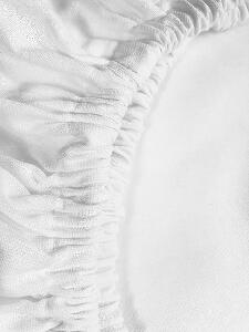 Cearceaf alb cu elastic patut bebelus 70x110 cm