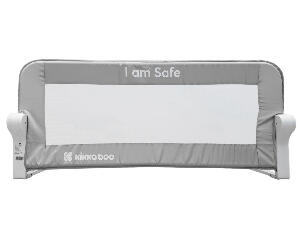 Bariera de protectie pentru pat 150 cm KikkaBoo I am Safe Grey