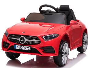 Masinuta electrica cu roti din cauciuc si scaun piele Mercedes CLS350 Red