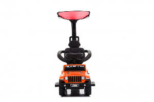 Masinuta fara pedale cu maner parental Jeep Wrangler Orange