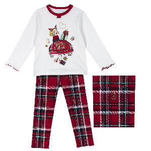 Pijama copii Chicco, bluza si pantaloni, rosu, 31327