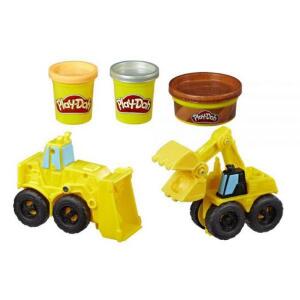 Hasbro playdoh wheels excavator and loader toy construction trucks