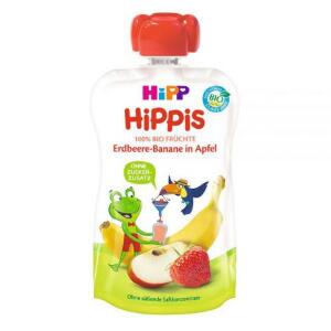Piure HiPP Hippis mar, capsuni, banana 100g
