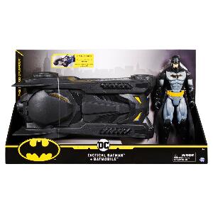 Masinuta cu figurina Tactical Batman, Batmobile, 30 cm