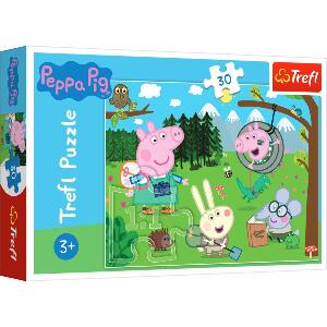 Puzzle Trefl 30 piese, Expeditie in padure, Peppa Pig
