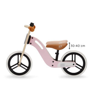 Bicicleta din lemn fara pedale Uniq Pink